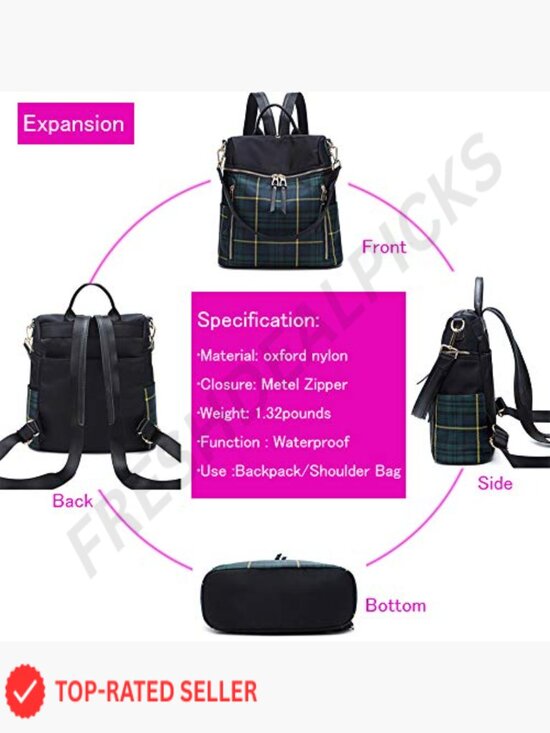 Nylon Backpack Convertible Backpack Daypack Lightweight Travel Rucksack Daypack